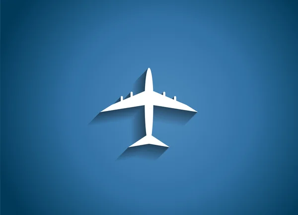 Vliegtuig Glanzende Ikoon Vector Illustratie — Stockvector