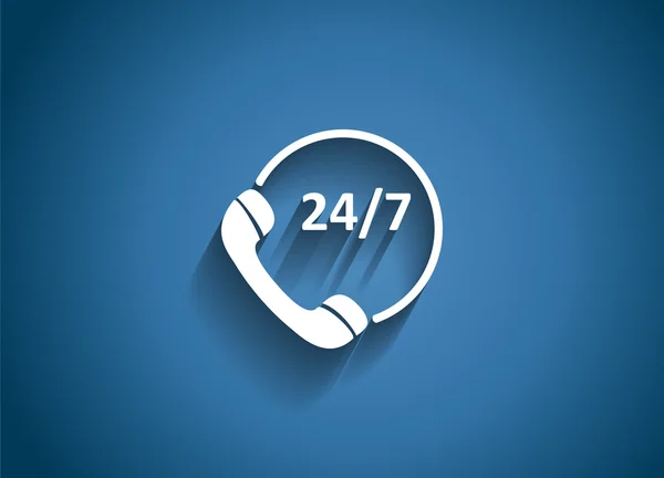 Müşteri hizmet 24,7 parlak simge vektör çizim