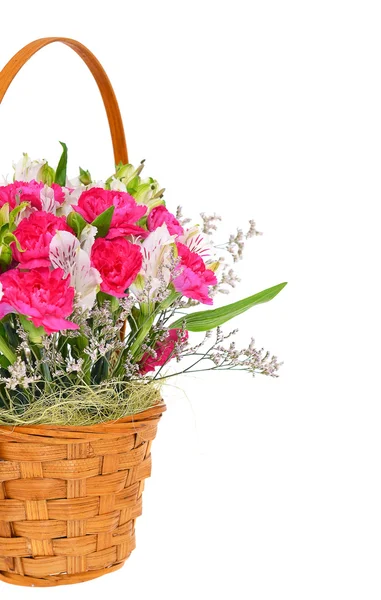 Kleurrijke bloemen boeket geïsoleerd op witte achtergrond — Stockfoto