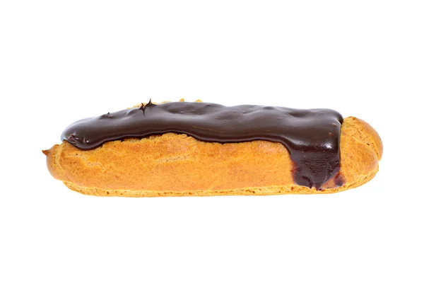 Sweet Eclair Isolated on White Fone — стоковое фото
