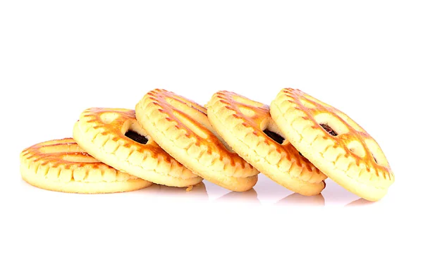 Galletas con mermelada de cereza —  Fotos de Stock