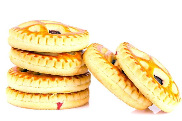 Kekse mit Kirschmarmelade — Stockfoto