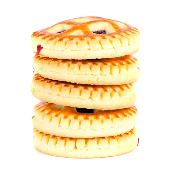 Biscuits with Cherry Jam — Stock Photo, Image