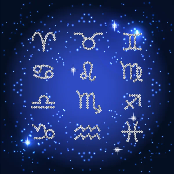 Diamond Zodiac Sign — Vector de stoc