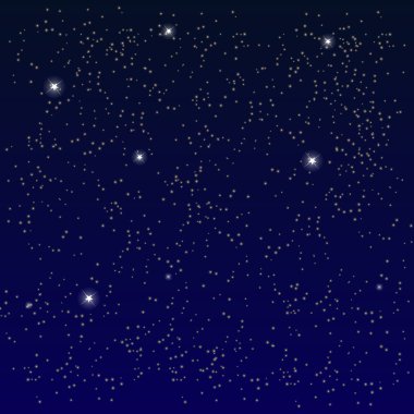 Alanı. Yıldızlı gökyüzü Moon ile. Vektör çizim.