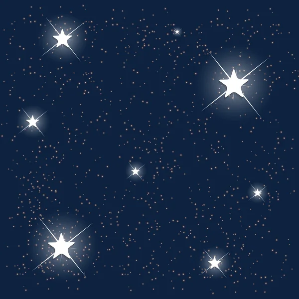 Ruimte. Blauwe sterrenhemel. Vectorillustratie. — Stockvector
