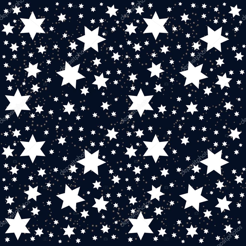 Space. Starry Sky with the Moon. Vector Illustration.
