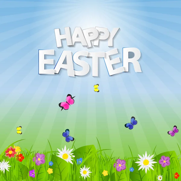 Buona Pasqua primavera sfondo vettoriale Illustrazione — Vettoriale Stock
