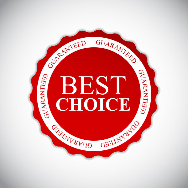 Best Choice Golden Label Vector Illustration