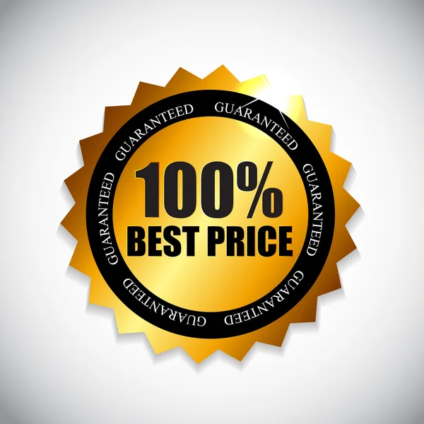 Melhor preço Golden Label Vector Ilustração — Vetor de Stock