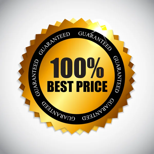 Miglior prezzo Golden Label Vector Illustrazione — Vettoriale Stock