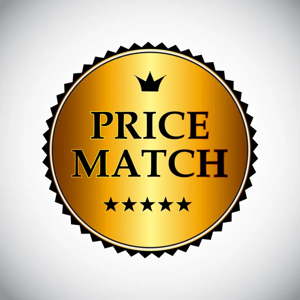 Preço Match Label Vector Ilustração — Vetor de Stock