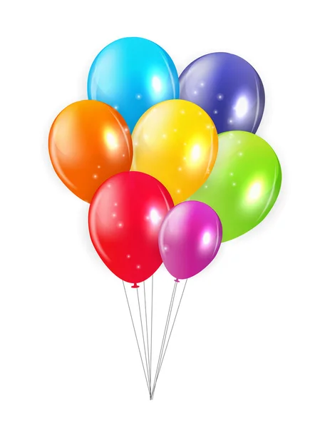 Uppsättning färgade ballonger, vektor illustration. — Stock vektor