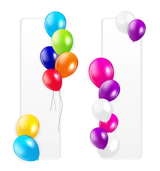 Set of Colored Balloons, Vector Illustration. — Stock Vector