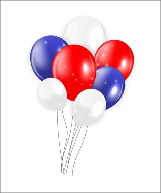 renkli Balonlar, vektör çizim seti.