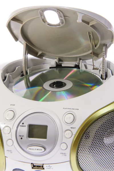 Draagbare Mp3, Cd, Dvd-Audio. Geïsoleerd — Stockfoto