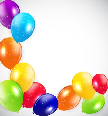 renkli Balonlar, vektör çizim seti.