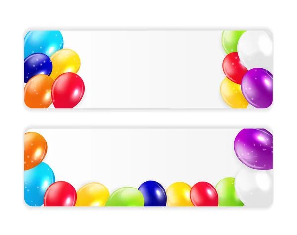 Ensemble de ballons colorés, illustration vectorielle . — Image vectorielle