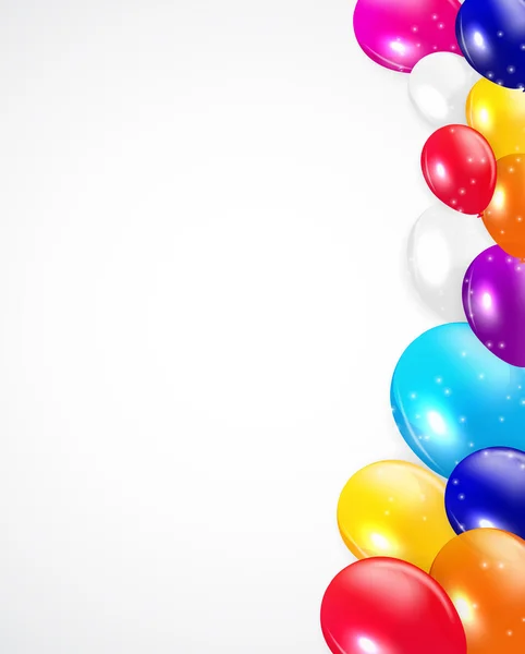 Zestaw kolorowych balonów, ilustracji wektorowych. — Wektor stockowy