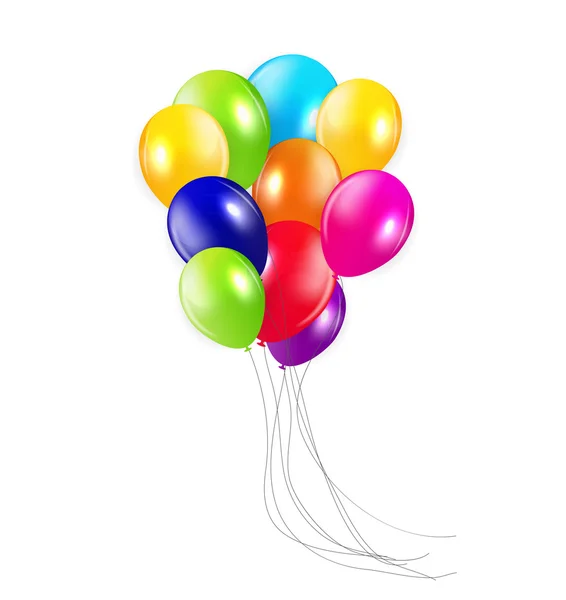 Set of Colored Balloons, Vector Illustration. — Stock Vector