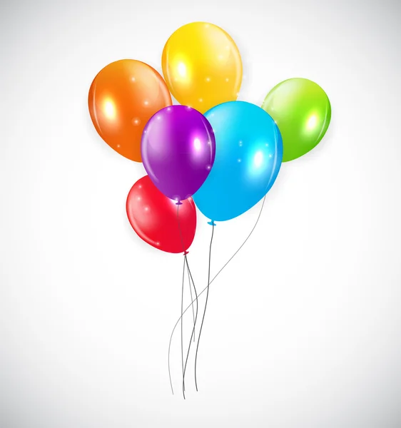 Set aus farbigen Luftballons, Vektorillustration. — Stockvektor