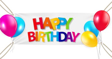 Renkli balonlar arka plan, vektör çizim.