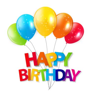 Renkli balonlar arka plan, vektör çizim.