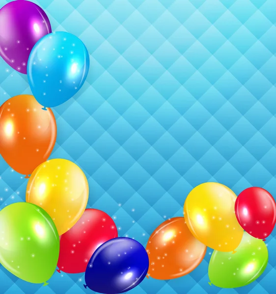 Hochglanz-Luftballons Hintergrund Vektor Illustration — Stockvektor