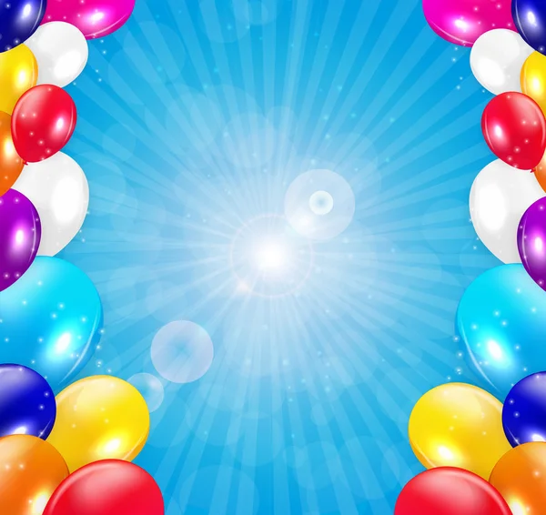 Farbige Luftballons Hintergrund, Vektorillustration. — Stockvektor