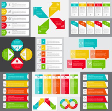 Büyük için senin iş vektör Infographic Banner Şablonlar / ayarla