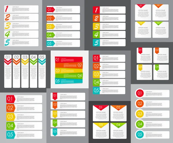 Stor uppsättning Infographic Banner mallar för din Business vektor — Stock vektor