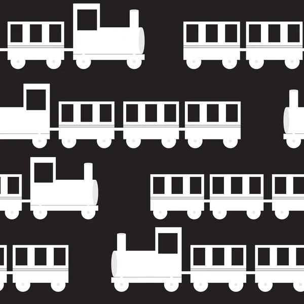 子供列車のシームレスなパターン ベクトル図 — ストックベクタ