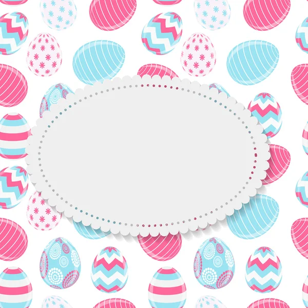Hermoso huevo de Pascua fondo Vector ilustración — Archivo Imágenes Vectoriales