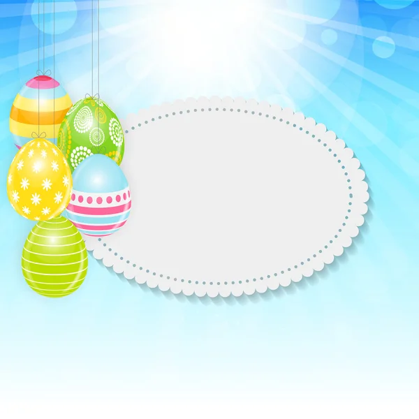 Hermoso huevo de Pascua fondo Vector ilustración — Vector de stock