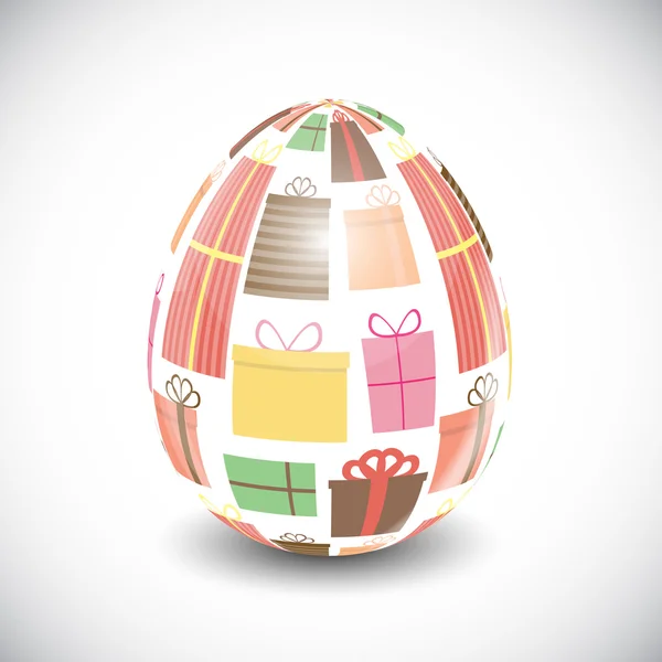 Hermoso huevo de Pascua fondo Vector ilustración — Vector de stock