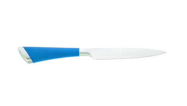 Coltello da cucina in acciaio blu. Isolato — Foto Stock