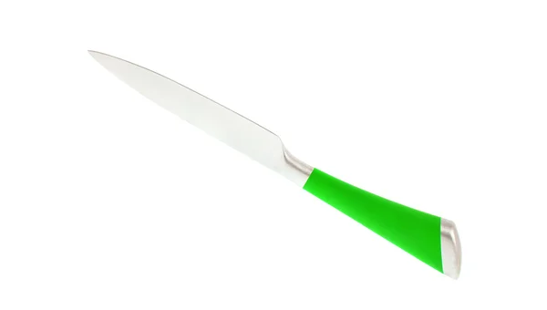 Cuchillo de cocina de acero verde. Aislado — Foto de Stock