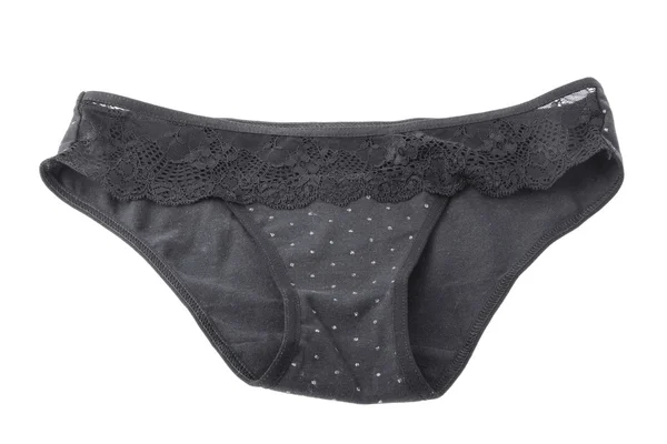 Beautiful Black Female Panties. Isolated — Stock Photo, Image