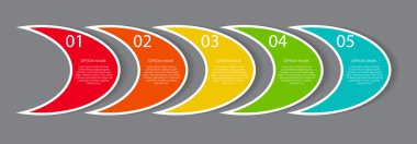 İş vektörü illüstrasyonunuz için bilgi tasarımı ögeleri