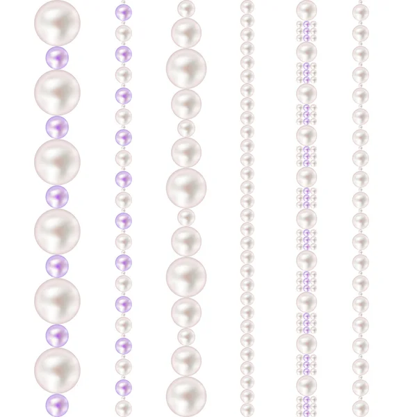 パールの現実的な境界設定ベクトル図 — ストックベクタ