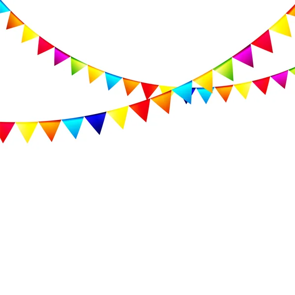 Party bakgrund med flaggor vektor illustration. — Stock vektor