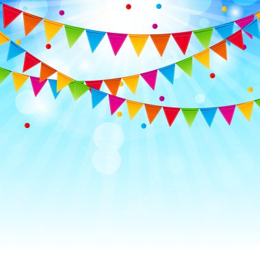 Renkli balonlar arka plan, vektör çizim.