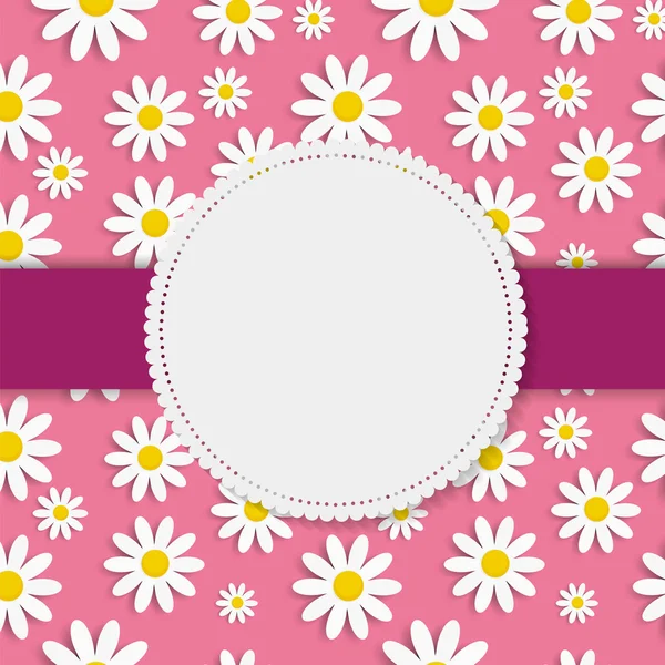 Flora Daisy Framel Design Illustartion vectorielle — Image vectorielle