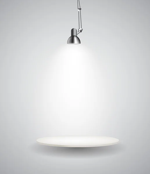 Fond avec lampe d'éclairage. Espace vide pour votre texte ou obje — Image vectorielle