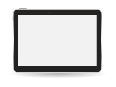 Siyah Tablet Pc vektör çizim