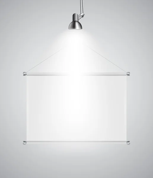 Bakgrund med belysning lampa. tomt utrymme för text eller objekt — Stock vektor