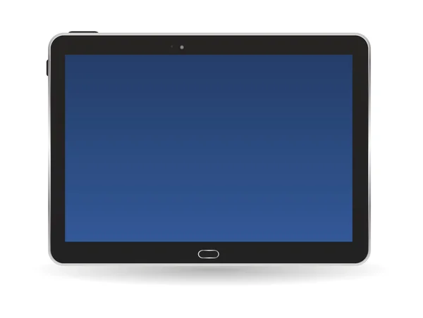 Negro Tablet PC Vector Ilustración — Vector de stock