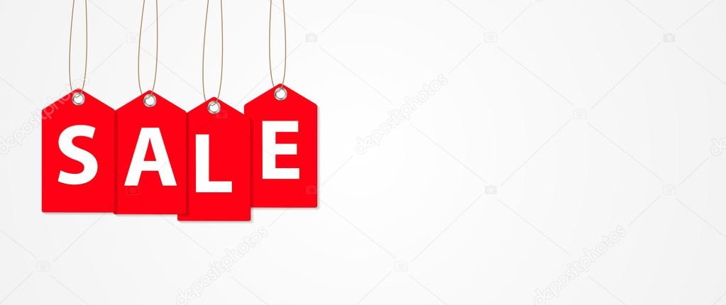 Sale Banner with Place for Your Text. Vector Illustration