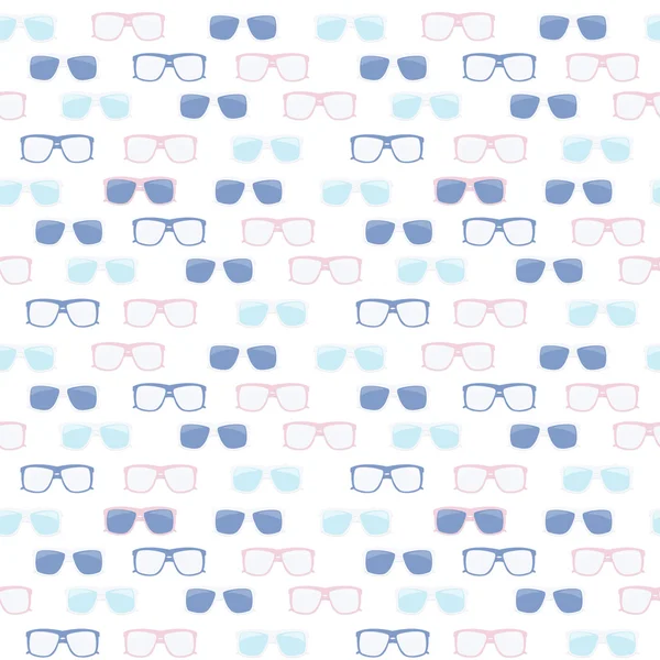 Glasses and Sunglasses Seamless Pattern Vector Illustration — Stock Vector