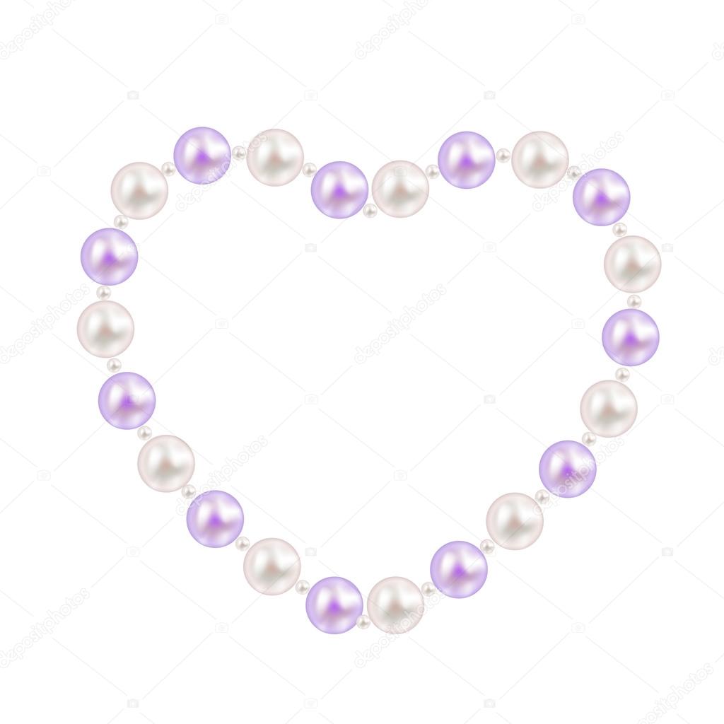 Pearl Heart Background. Vector Illustration — Stock Vector © oleggankod